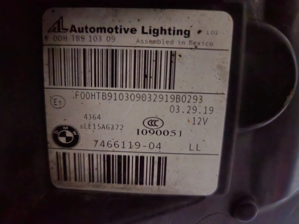 This image shows the left-side ICON Adaptive LED headlight for BMW models iX3 G08, X3 G01, X3 M F97, X4 G02, and X4 M F98, featuring OEM genuine quality with part number 7466119. This used original headlamp is designed to deliver BMW’s signature Adaptive LED lighting with ICON styling, ensuring precise fitment, enhanced visibility, and modern aesthetics for these high-performance models.