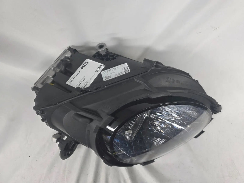 This image displays the right-side (RH) LED headlight for the 2020–2023 Bentley Continental GT, featuring OEM genuine quality with part number 3SD941006M. This original driver-side headlamp is designed specifically for the Continental GT model, offering premium LED lighting technology, sleek design, and a precise factory fit for luxury performance and style.