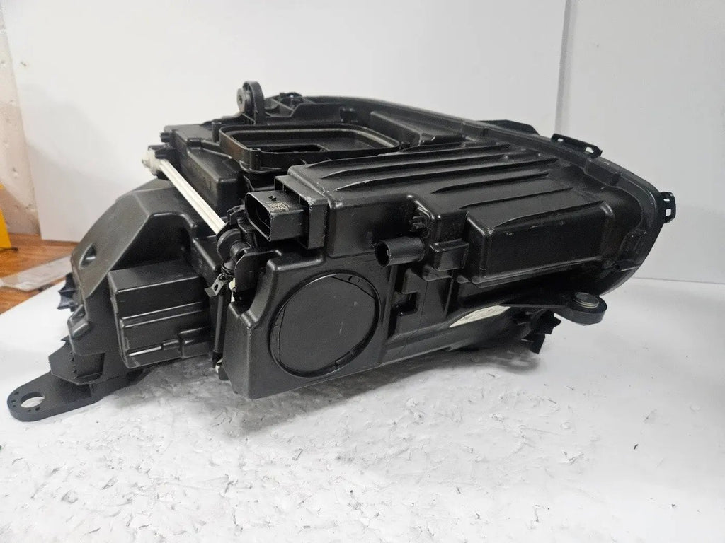 This image features the right-side LED High Performance headlight for the Mercedes-Benz E-Class W213, showcasing OEM genuine quality with part number A2139064004. Specifically designed for the W213 model, this used headlight offers high-performance LED illumination and is an original Mercedes-Benz component, ensuring precise fit and reliable functionality