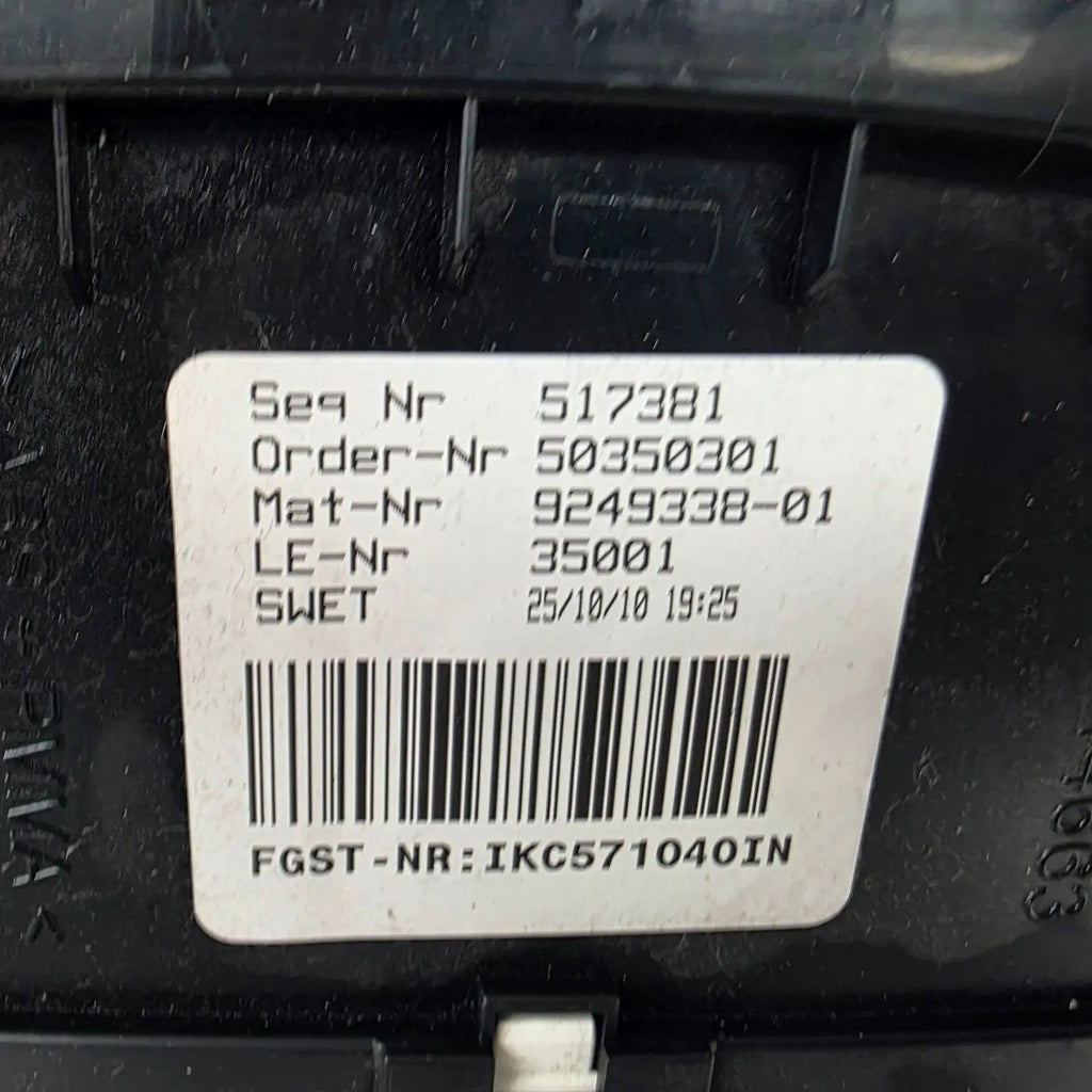 BMW 5 SERIES F10 520D Instrument CLUSTER SPEEDOMETER Panel KMH OEM 9249338