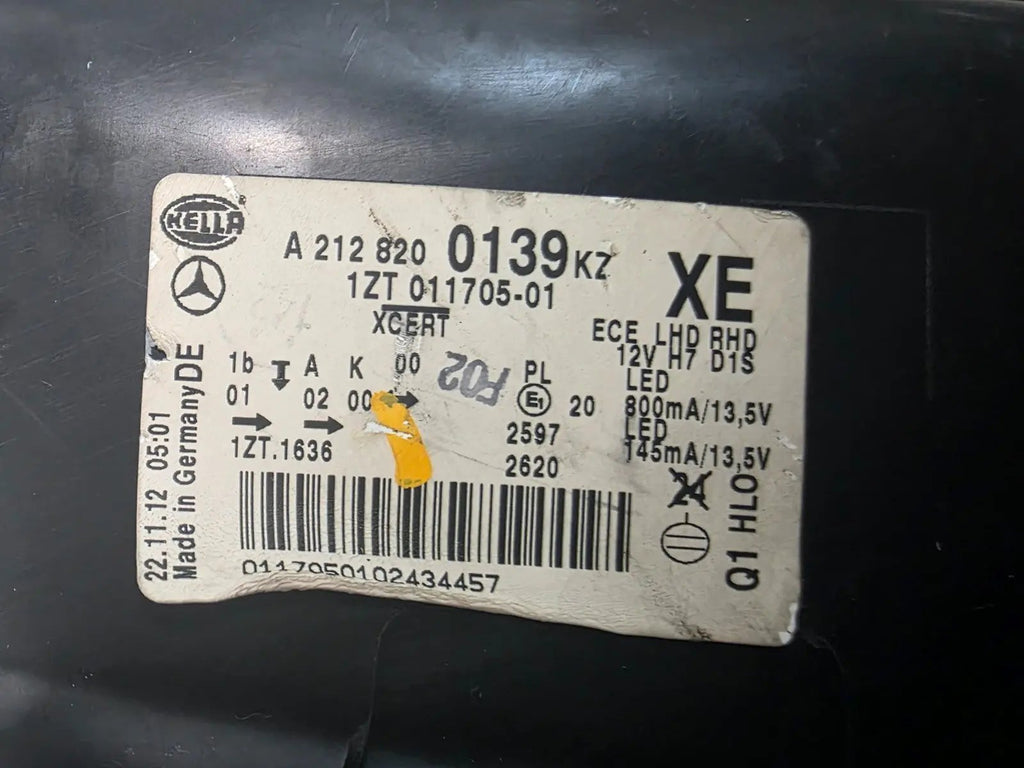 Mercedes-Benz W212 E200 E220 HID Xenon Left EU headlight OEM GENUINE A2128200139