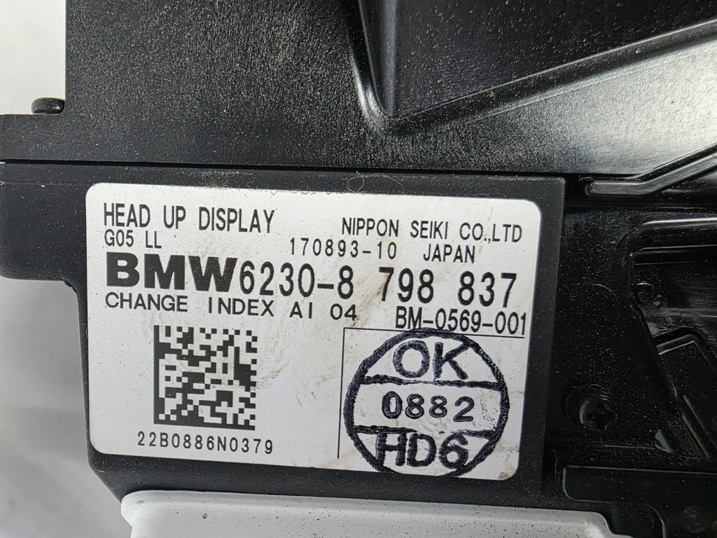 2019-2021 BMW X5 G05 DASHBOARD HEAD UP DISPLAY PROJECTOR SCREEN UNIT OEM 8798837