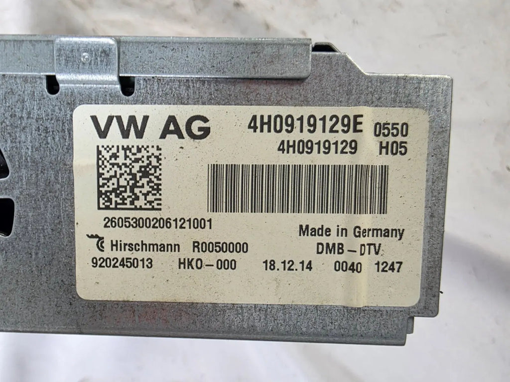 Audi A5 A8 Q7 4H D4 Facelift TV Tuner Digital Dmb-Dtv Control Unit 4H0919129E