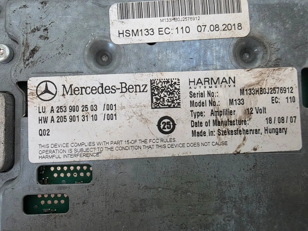 2017 - 2021 Mercedes-Benz GLC Class OEM Harman W253 ECU ENGINE SOUND MODULE