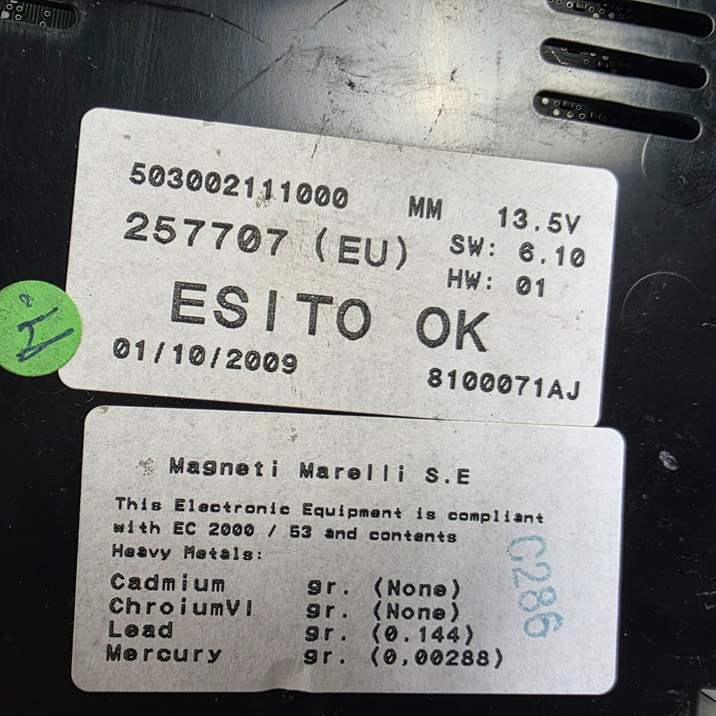 2008 - 2012 Maserati GranTurismo MC Front Carbon Fiber Instrument Cluster OEM