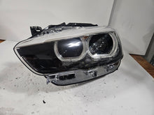 Load image into Gallery viewer, This image features the left-side LED headlight for the BMW 1 Series F20 and F21 LCI (facelift) models, with OEM genuine quality and part number 7492621. This used original headlamp is designed specifically for the facelifted versions, offering sharp LED illumination, precise fitment, and the premium build quality expected from BMW OEM components