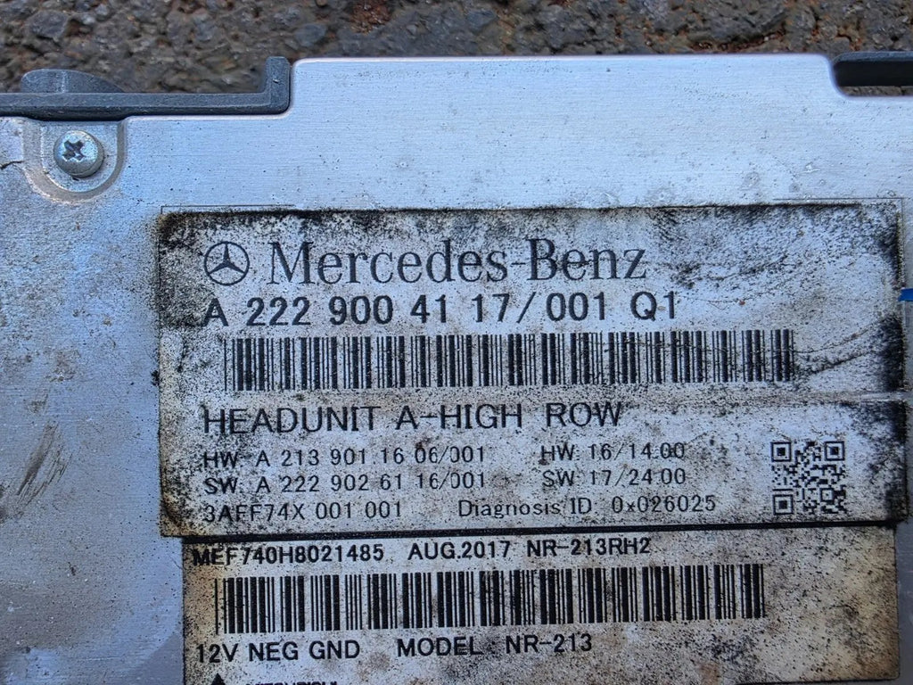 MERCEDES W222 S560 S600 S450 COMMAND HEAD UNIT RADIO ASSEMBLY OEM A2229004117