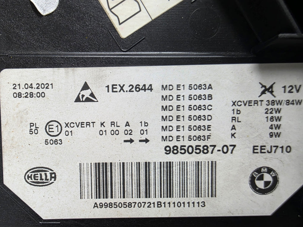 🚗🚗 BMW 5 Series G30 G31 F90 LCI Laser Headlight LEFT USED OEM GENUINE 9850587