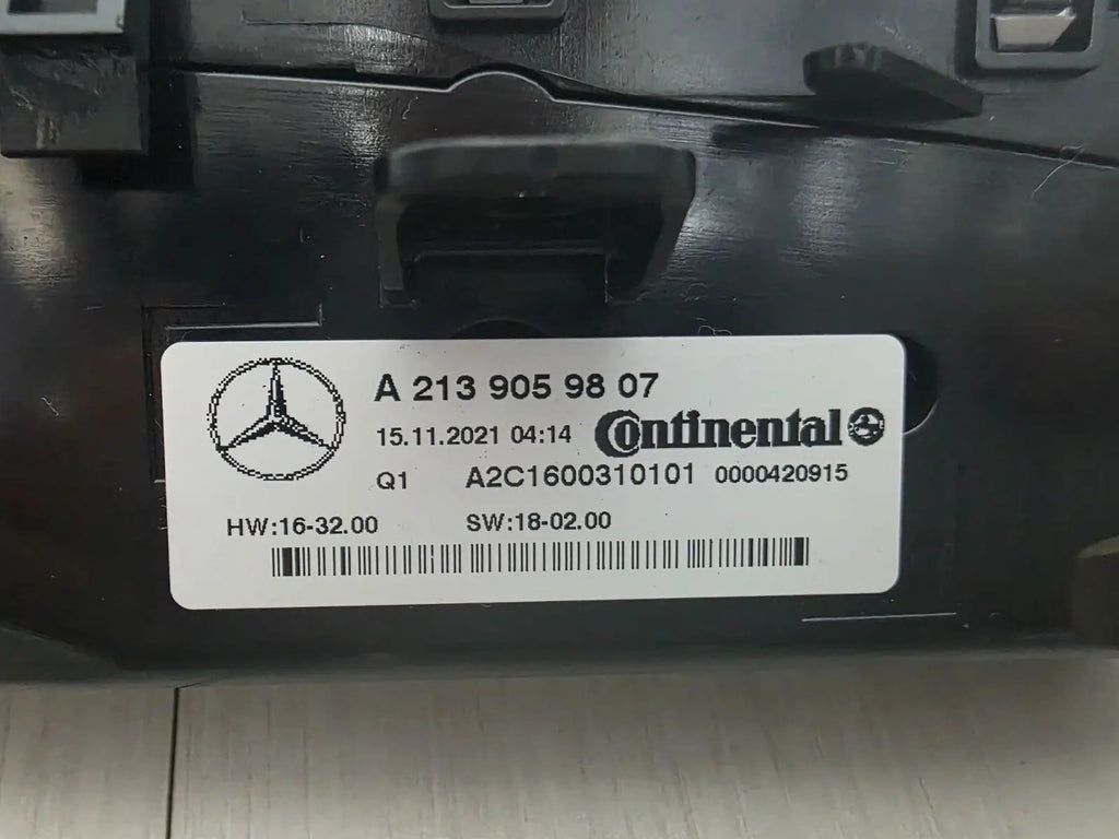 2017 - 2019 MERCEDES E300 W213 A/C HEATER CLIMATE CONTROL PANEL OEM A2139059807