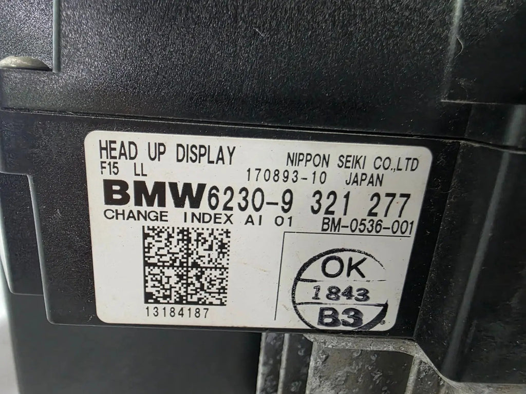 2014 - 2018 BMW X5 F15 Dashboard Heads Up Display HUD MONITOR Unit OEM 9321277