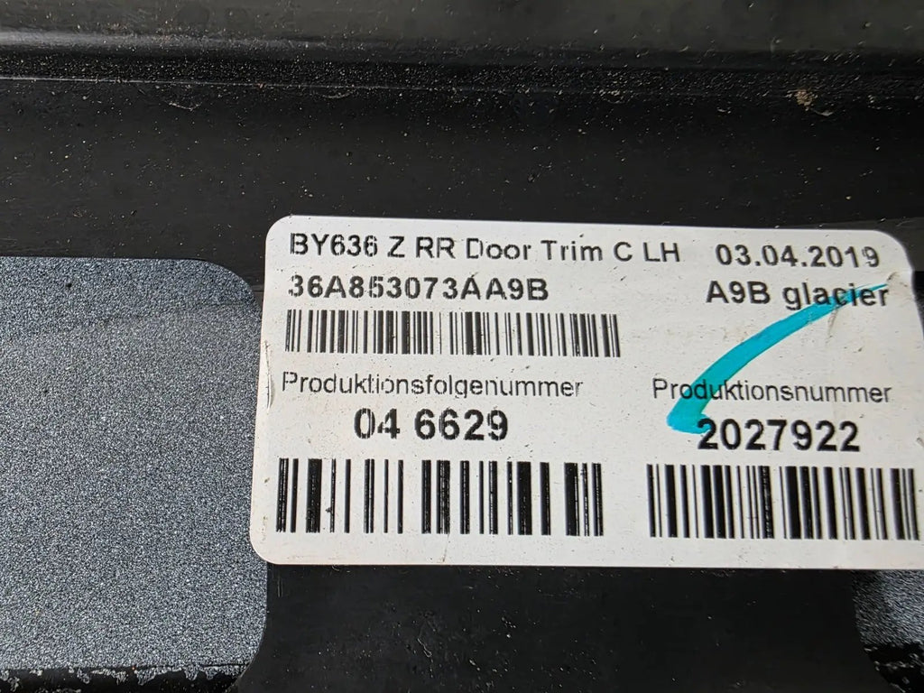 2016-20 BENTLEY BENTAYGA REAR LEFT DOOR TRIM MOLDING CLADDING OEM 36A853073