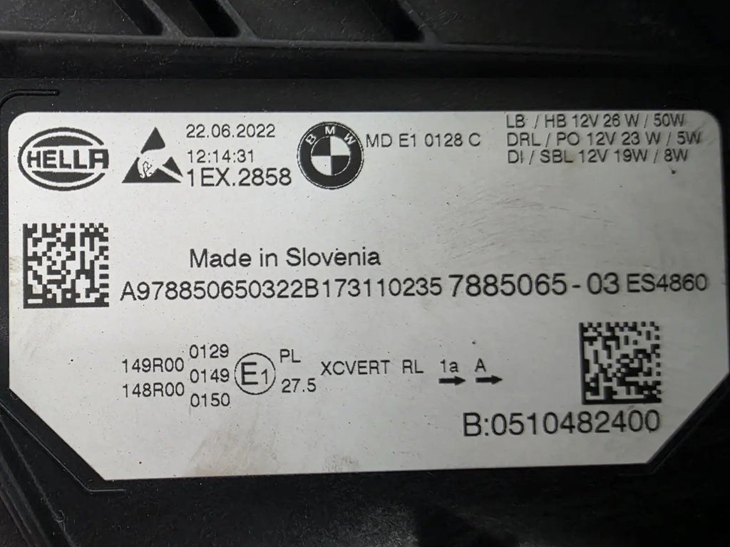 BMW 3 Series G20,G21 LCI Adaptive LED Headlight Shadow Line LEFT GENUINE 7885065