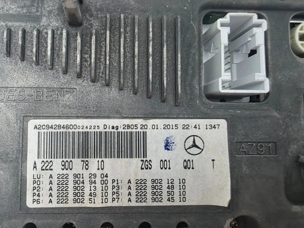 MERCEDES W222 S550 SPEEDOMETER INSTRUMENT CLUSTER DISPLAY SCREEN A2229007810