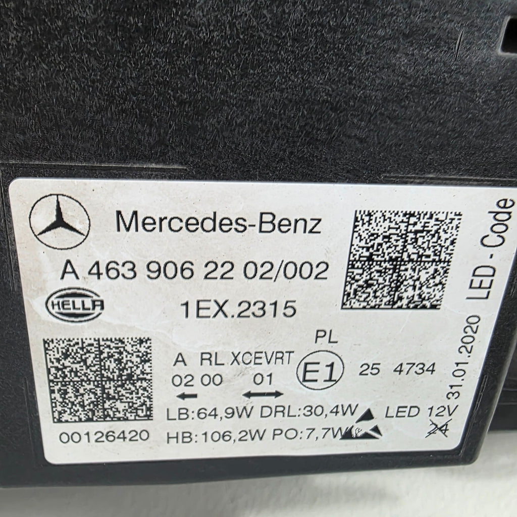 🚗🚗 Mercedes-Benz W463 G400 G500 G550 G63 LED left BLACK Headlight A4639062202